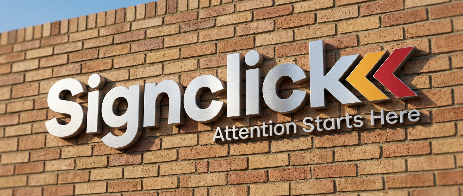 Custom fabricated logo signs